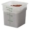 Cambro Camsquare 4 qt. Kelly Green Graduation Mark White Poly Container 4SFSP148 - alternate 1
